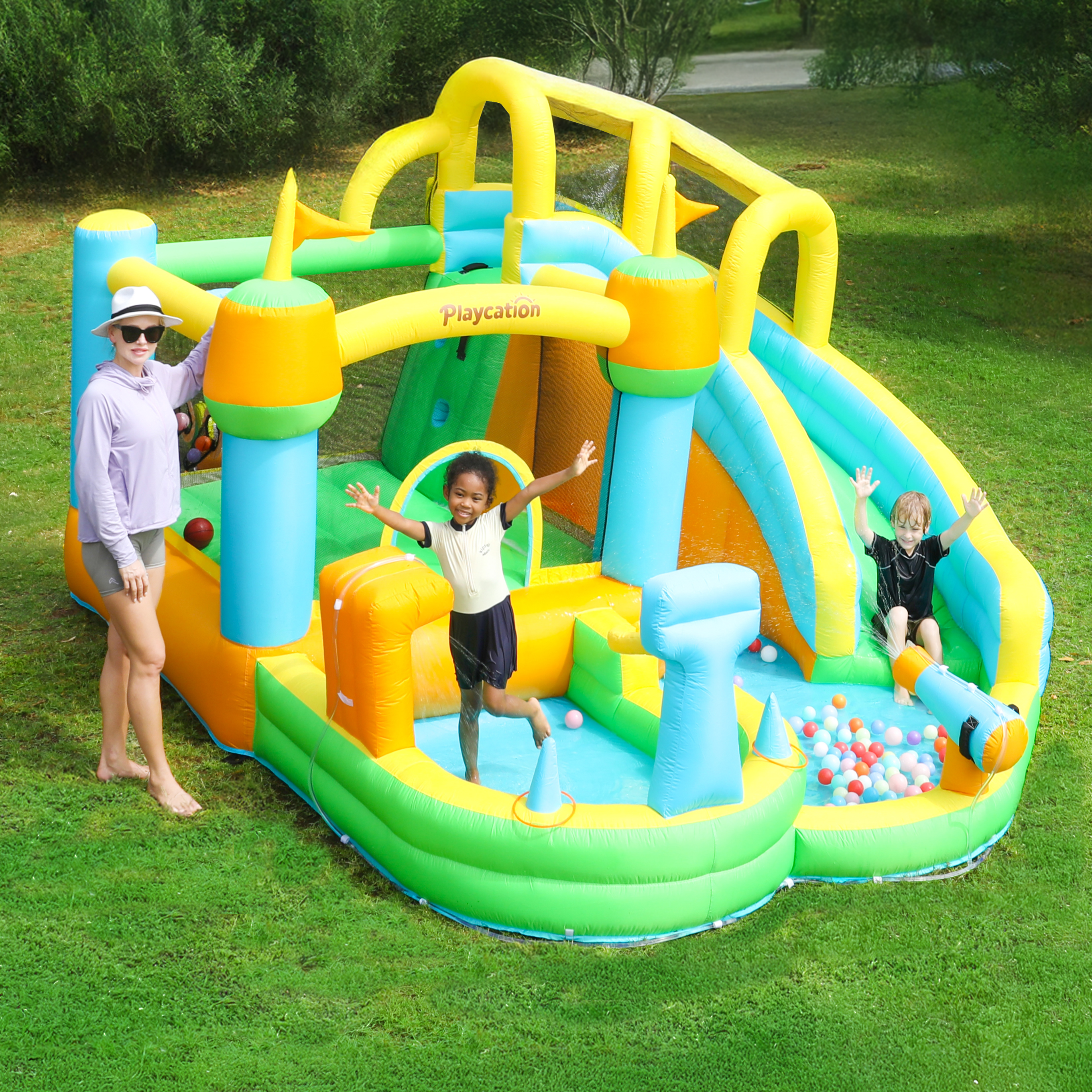 Water Bounce House with Slide