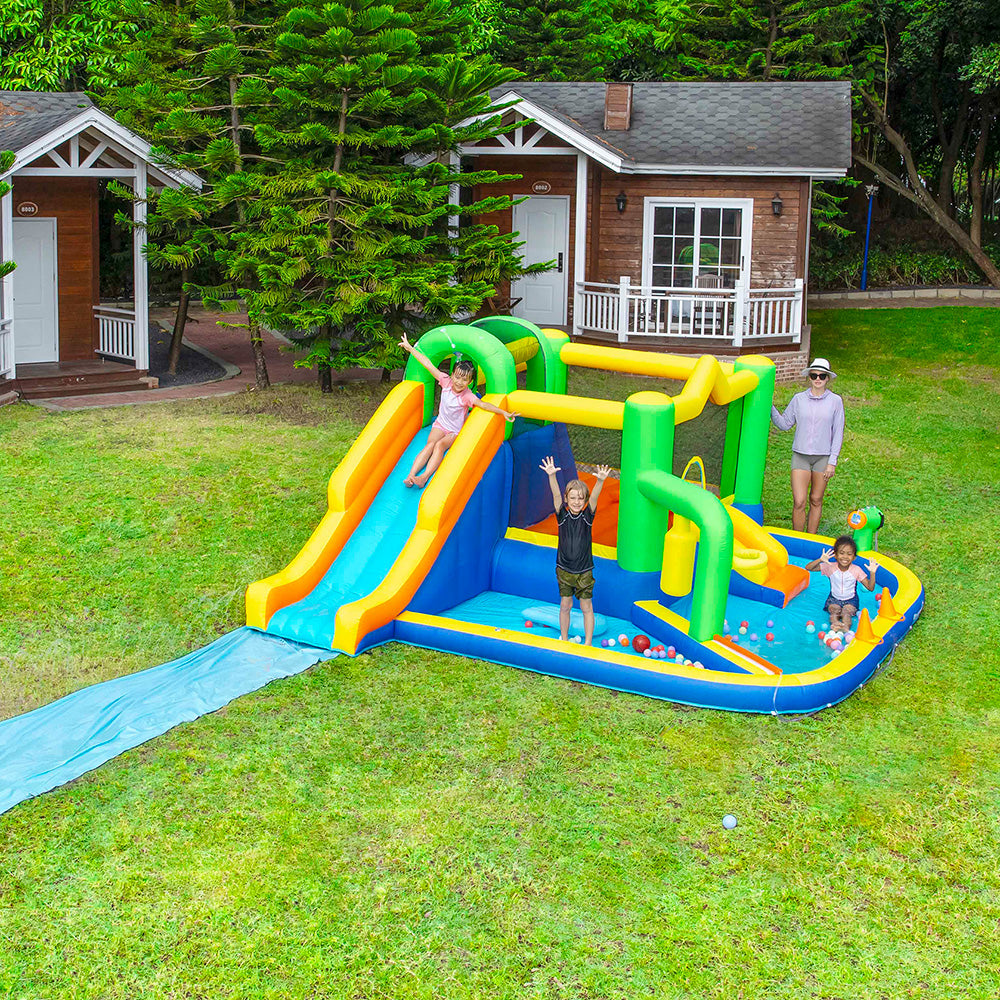 Water Bounce House with Long Slide