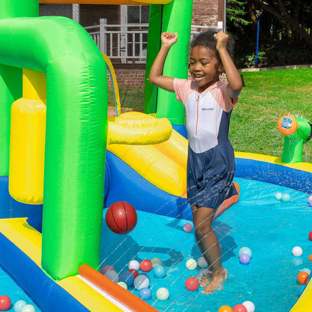 Water Bounce House with Long Slide