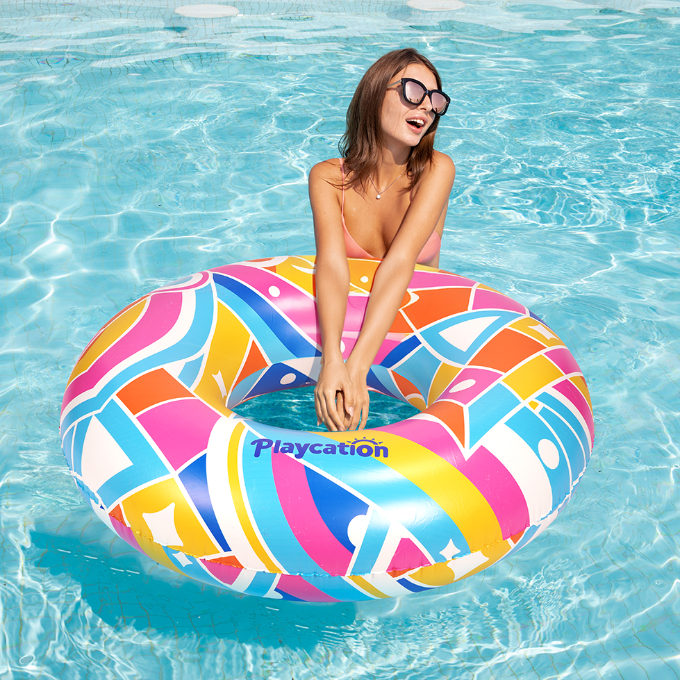 Geometric Pattern Pool Float Ring